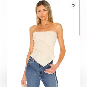 Sami Miro open seam scarf top